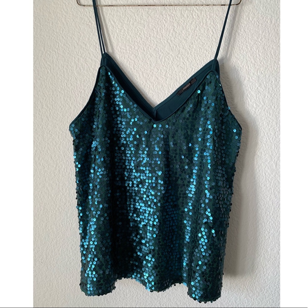 **TANK C** ...Forever 21 Teal Sequin tank!
